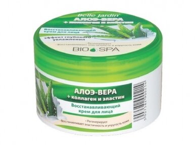 Atkuriamasis veido kremas su alavijų ekstraktu  BELLE JARDIN SPA NATURELLE, 200 ml