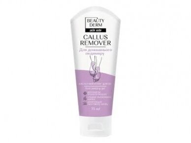 BEAUTY DERM Rūgštinis gelis-pilingas pėdoms Callus Remover su mentoliu, 75 ml