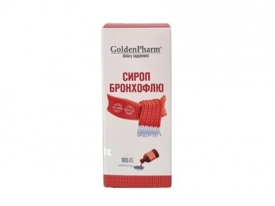 GoldenPharm Maisto papildas Bronchofliu sirupas 100 ml.