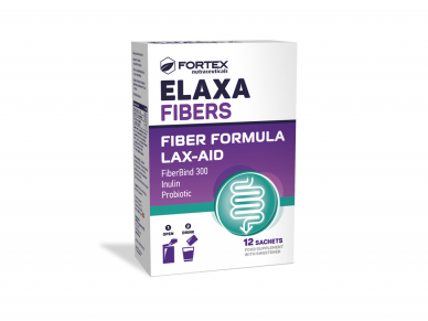 Maisto papildas" Elaxa fibers" su saldikliu 12 pakelių po 5183,3 mg