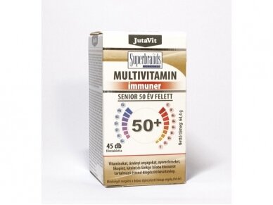 MAISTO PAPILDAS MULTIVITINAI IMMUNER SENIOR 50+ SU LAKTOBACILOMIS JUTAVIT 45 TAB.