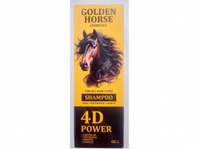 Plaukų šampūnas augimui ir stiprinimui Golden Horse 4D Power 400 ml.