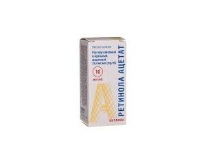 RETINOLIO ACETATO (VIT A) 3,44 % ALIEJINIS TIRPALAS, 10 ml