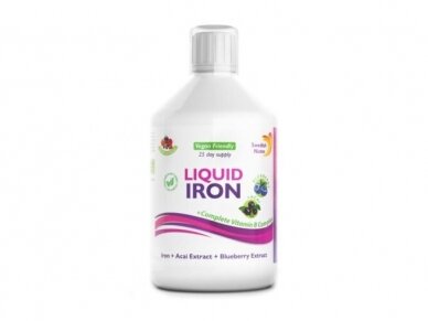 Swedish Nutra geležies papildai „Liquid Iron“, 500 ml