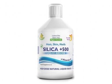 Swedish Nutra silicio maisto papildai „Silica +500“, 500 ml