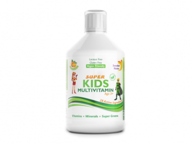 Swedish Nutra Skysti vitaminai vaikams Super Kids, 500 ml.