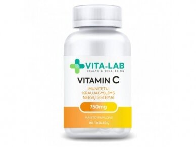 VITA-LAB maisto papildas Vitaminas C 750 mg, N90