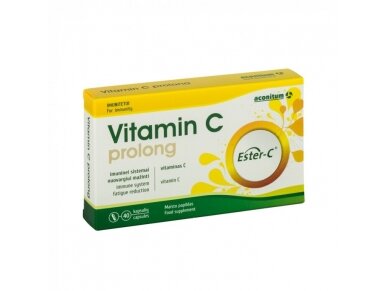 VITAMIN C PROLONG, 40 kapsulių 1+1