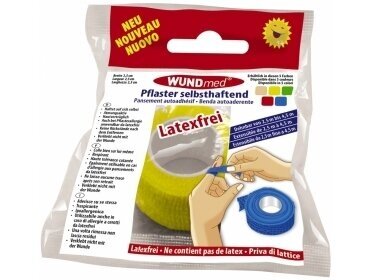 WUNDMED Elastinis pleistras / Be latekso / 2,5m x 4,5cm